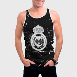 Майка-безрукавка мужская Ювентус краски штрихи, цвет: 3D-белый — фото 2