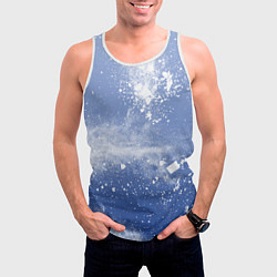 Майка-безрукавка мужская Снежки попали в тебя, цвет: 3D-белый — фото 2