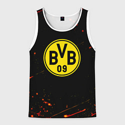 Мужская майка без рукавов Боруссиа огненные краски текстура