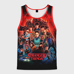 Майка-безрукавка мужская Все герои Загадочные события финал, цвет: 3D-красный