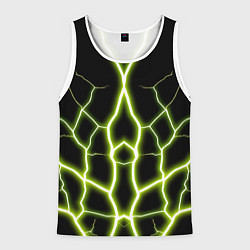 Майка-безрукавка мужская Color green black, цвет: 3D-белый