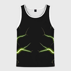 Мужская майка без рукавов Color green black