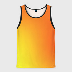 Майка-безрукавка мужская Color orange red, цвет: 3D-черный