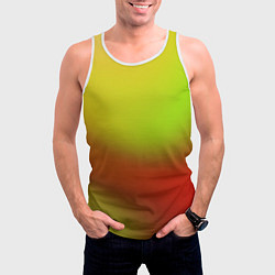 Майка-безрукавка мужская Color multicolored gradient, цвет: 3D-белый — фото 2