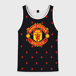 Мужская майка без рукавов Манчестер Юнайтед розы текстура