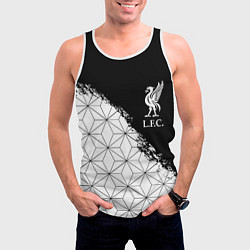 Майка-безрукавка мужская Liverpool краски текстура геометрия, цвет: 3D-белый — фото 2