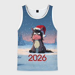 Майка-безрукавка мужская Строгай лошадь, цвет: 3D-белый