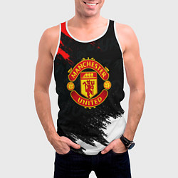 Майка-безрукавка мужская Манчестер Юнайтед текстура, цвет: 3D-белый — фото 2