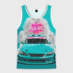 Майка-безрукавка мужская 2 JZ GTE, цвет: 3D-белый