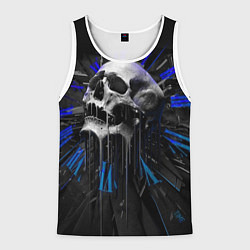 Майка-безрукавка мужская Череп, цвет: 3D-белый