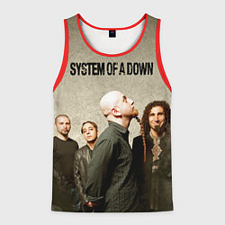 Майка-безрукавка мужская System of a Down, цвет: 3D-красный