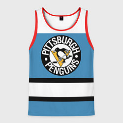 Майка-безрукавка мужская Pittsburgh Penguins: White, цвет: 3D-красный