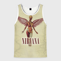 Майка-безрукавка мужская Nirvana Angel, цвет: 3D-белый
