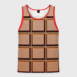 Майка-безрукавка мужская Шоколад, цвет: 3D-красный