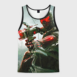 Майка-безрукавка мужская Сrysis, цвет: 3D-черный
