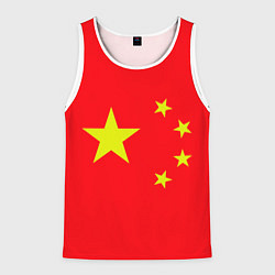 Майка-безрукавка мужская Китай, цвет: 3D-белый