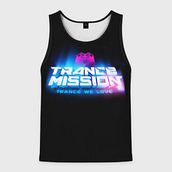 Майка-безрукавка мужская Trancemission: Trance we love, цвет: 3D-черный