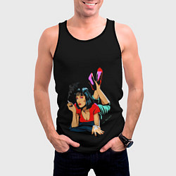 Майка-безрукавка мужская Pulp Fiction: Mia Wallace, цвет: 3D-черный — фото 2