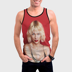 Майка-безрукавка мужская Taylor Swift, цвет: 3D-черный — фото 2