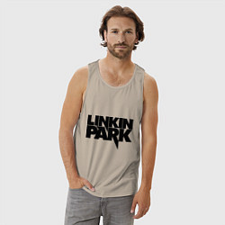 Майка мужская хлопок Linkin Park, цвет: миндальный — фото 2