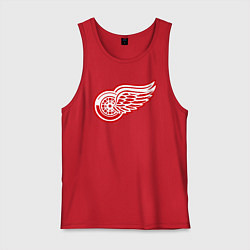Майка мужская хлопок Detroit Red Wings, цвет: красный