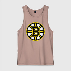 Майка мужская хлопок Boston Bruins, цвет: пыльно-розовый