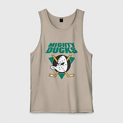 Майка мужская хлопок Anaheim Mighty Ducks, цвет: миндальный