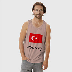 Майка мужская хлопок Turkey, цвет: пыльно-розовый — фото 2