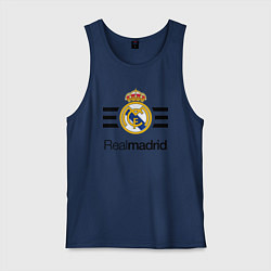 Майка мужская хлопок Real Madrid Lines, цвет: тёмно-синий