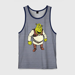 Майка мужская хлопок Shrek 3, цвет: синяя тельняшка