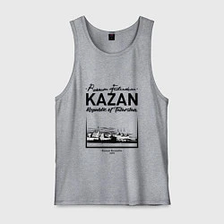 Майка мужская хлопок Kazan: Republic of Tatarstan, цвет: меланж