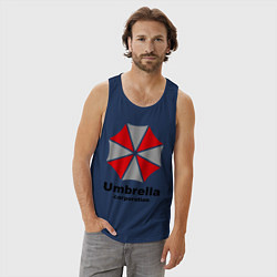 Майка мужская хлопок Umbrella corporation, цвет: тёмно-синий — фото 2