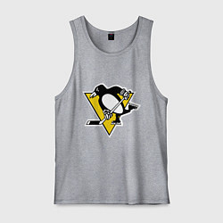 Майка мужская хлопок Pittsburgh Penguins, цвет: меланж