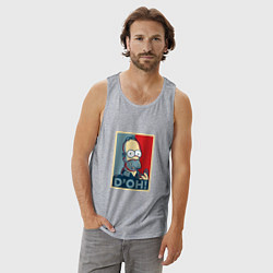 Майка мужская хлопок D'oh Poster, цвет: меланж — фото 2