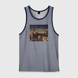 Майка мужская хлопок Pink Floyd: Animals, цвет: синяя тельняшка