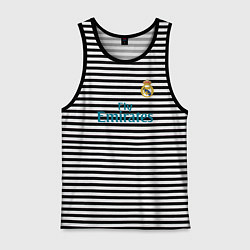 Майка мужская хлопок Real Madrid: Ronaldo 07, цвет: черная тельняшка