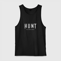 Майка мужская хлопок Hunt: Showdown White Logo, цвет: черный