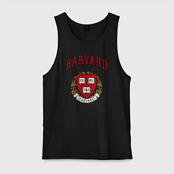 Майка мужская хлопок Harvard university, цвет: черный