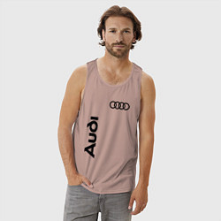 Майка мужская хлопок Audi Style, цвет: пыльно-розовый — фото 2
