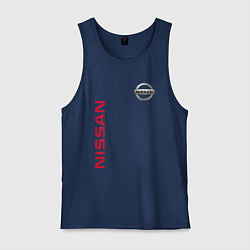 Майка мужская хлопок Nissan Style, цвет: тёмно-синий