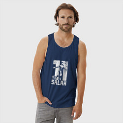 Майка мужская хлопок Salah 11, цвет: тёмно-синий — фото 2