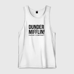 Майка мужская хлопок Dunder Mifflin, цвет: белый