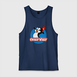Майка мужская хлопок Chilly Willy, цвет: тёмно-синий