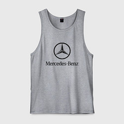 Майка мужская хлопок Logo Mercedes-Benz, цвет: меланж