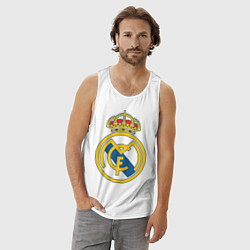 Майка мужская хлопок Real Madrid FC, цвет: белый — фото 2