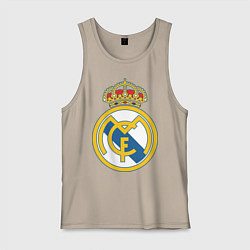 Майка мужская хлопок Real Madrid FC, цвет: миндальный