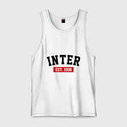 Майка мужская хлопок FC Inter Est. 1908, цвет: белый