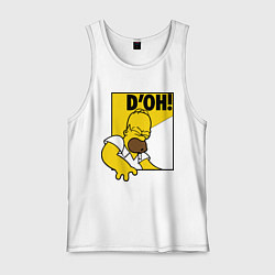 Майка мужская хлопок Homer D'OH!, цвет: белый