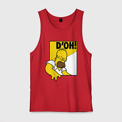 Майка мужская хлопок Homer D'OH!, цвет: красный
