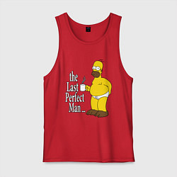 Майка мужская хлопок The Last Perfect Man, цвет: красный